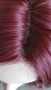  Дълга лейс фронт перука наситено бордо, снимка 4