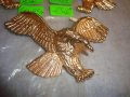 ЛОТ ТРИ ПОЗЛАТЕНИ МЕТАЛНИ ФИГУРАЛНИ АРТ АПЛИКАЦИИ ФИГУРКА на ЛЕТЯЩ ОРЕЛ 15422, снимка 6