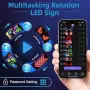 Двоен ред LED табло за съобщения, Bluetooth, USB 5V/2A, снимка 6