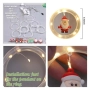 Светещи LED рингове с коледни фигурки, тип завеса 3м, 10 ринга на батерии, снимка 6