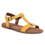 Жълти сандали Tamaris естествена кожа, снимка 1 - Сандали - 40152622