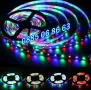 Многоцветна LED лента 5 м с дистационно, ЛЕД диодна лента с контролер, диоди 5050 , снимка 3