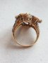 Дамски златен пръстен,диаманти изумруди, снимка 4
