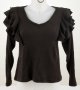 Дамска черна блуза марка Last-past now , снимка 1 - Блузи с дълъг ръкав и пуловери - 38225087