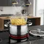Тенджера с кошница за пържене и стъклен капак Cheffinger Ø24 см – инокс, 6,5 л, за всички котлони, снимка 1