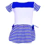 Нова детска моряшка рокличка с яка и трансферен печат Момиче на Сърф, снимка 2