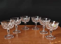 *Cristal d'Arques*Франция сервиз от 6 бр.тежки кристални чаши с диамантена шарка, снимка 2
