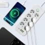 6040 Удължител USB разклонител с 8 гнезда, 4 USB порта, Type C, снимка 2