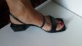Черни сандали Bruno Magli, 39, снимка 1 - Сандали - 37240272