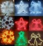 LED Коледна Бяла Звезда 2022 Коледа Лед Светлина За външен/вътр монтаж Енергоспестяващи
