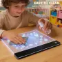 LED светеща презареждаща дъска за рисуване за деца 35x26 см с акумулаторна батерия 1500 mAh и 4, снимка 6