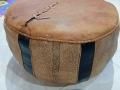 Автентичен марокански пуф табуретка ръчно изработен от естествена кожа , снимка 13