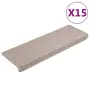vidaXL Изтривалки за стълби 15 бр. 65x21x4 см, бежови, правоъгълни, с кант, снимка 1