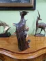 Прекрасна голяма антикварна колекционерска дървена фигура статуетка композиция , снимка 3