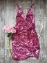 Wow нова клубна парти коктейлна официална рокля с етикета House металически лилаво розов отблясък 