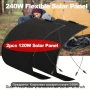 Комплект от два гъвкави соларни панели по 120вата - 240W 12V 24V MC4 конектори окабеляване контролер, снимка 1