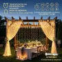 Светеща завеса с щепсел, 6 м x 3 м, 600 светодиода, топла бяла светлина, 2 броя [Енергиен клас D], снимка 2