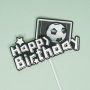 Happy Birthday Сет Футбол Футболни топер топери картон украса декор за торта рожден ден, снимка 2