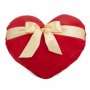 Плюшено сърце със златиста панделка , снимка 1 - Плюшени играчки - 31558918