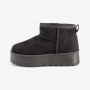 Дамски боти тип UGG на платформа в черно BD2908-1 black, снимка 4