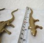 4 бр колекция гущер саламандър влечуго рептилия месинг бронз метал, снимка 2