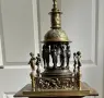 Франция 1800-те/61см-8кг Turret/стар фигурален каминен часовник-кула/бронз-месинг, снимка 6