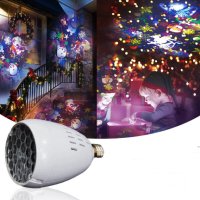 Коледна LED прожекционна лампа XL-725 Коледни и Хелоуин Мотиви/4в1 режима на светене/ мощност: 4W, снимка 1 - Лед осветление - 42550252