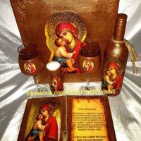 Подарък за Кръстници-Състарена книга- икона/+ снимка и поздрав по избор, снимка 7 - Подаръци за кръщене - 40650907