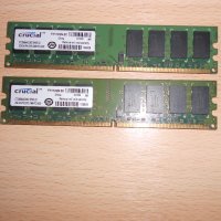 284.Ram DDR2 667 MHz PC2-5300,2GB,crucial.НОВ.Кит 2 Броя, снимка 1 - RAM памет - 40780713