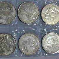 Посребрени реплики на стари долари, снимка 4 - Нумизматика и бонистика - 39607546