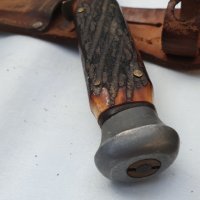 Стар нож Солинген с кания, снимка 8 - Антикварни и старинни предмети - 42866595