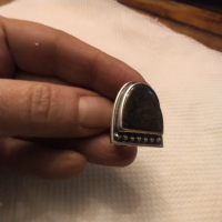 Масивен  сребърен пръстен с голям естествен ахат КОЛЕДНО НАМАЛЕНИЕ , снимка 7 - Пръстени - 36522328