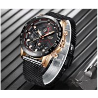 Мъжки часовник Lige Sport Watch, Водоустойчив, Неръждаема стомана, снимка 10 - Мъжки - 40245950