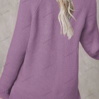 Дамски ежедневен моден плетен пуловер с V-образно деколте, 5цвята - 023, снимка 5 - Блузи с дълъг ръкав и пуловери - 39728807