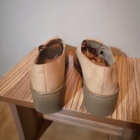 Нови кожени ежедневни обувки бежови 37 номер, снимка 4 - Дамски ежедневни обувки - 29268052