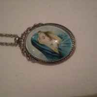 медальон с висулка  икона под стъкло ДЕВА МАРИЯ Мадона, снимка 13 - Антикварни и старинни предмети - 37850032