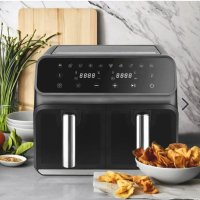 Фритюрник AirFryer Rosberg Premium RP51980N, 1700W, 2съда x 4л., снимка 1 - Печки, фурни - 44150658