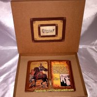 Подарък за Сватба/ Брак/ Църковен брак/ Годишнина- Старинна Книга с икона (+ снимка) и личен поздрав, снимка 6 - Подаръци за сватба - 39187346