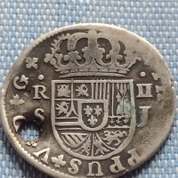 Сребърна монета 2 реала 1722г. Филип пети Севиля Испания 18704, снимка 1 - Нумизматика и бонистика - 42903852
