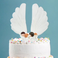 Ангелски крила топер за украса на торта за кръщене, снимка 2 - Други - 44597433