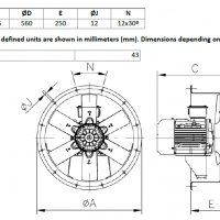 Противодимен вентилатор F300, 15000 m3/h, снимка 5 - Други машини и части - 39333800