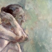 Манол Панчовски маслена картина голо женско тяло , снимка 4 - Картини - 38545546