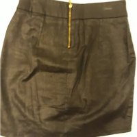 FRANCO FERUCCI - маркова кожена пола, къса , сексапилен модел, с 3 ципа FRANCO FERUCCI+бижу на колан, снимка 10 - Поли - 37446226