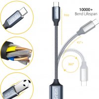 Gritin USB C OTG към USB 3.0 адаптер, USB C мъжко към USB A женско, 5Gbps, снимка 7 - USB кабели - 40106494