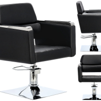 Хидравличен въртящ се фризьорски стол Bella за фризьорски салон Z-FJ-83014-BLACK-FOTEL-BEZPODN, снимка 1 - Фризьорски столове - 44042604