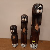 дървени статуетки кучета, снимка 5 - Декорация за дома - 42612139