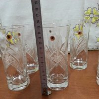 Кристални чаши  Зорница , снимка 4 - Антикварни и старинни предмети - 44466067