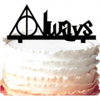 Always Harry Potter Хари Потър 4 цвята пластмасов топер за торта табела рожден ден сватба декор, снимка 1 - Други - 37668011