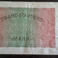 Райх банкнота - Германия - 20 000 марки | 1923г, снимка 2 - Нумизматика и бонистика - 29296355
