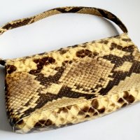 класическа чанта от змийска кожа на питон, снимка 4 - Чанти - 37962088